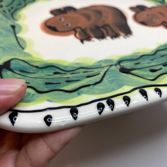 2 DEBRA CHERNIAWSKY CERAMIC PLATE Bowl MOOSE POTTERY 1996 TABLE ARTS - Picture 7 of 15